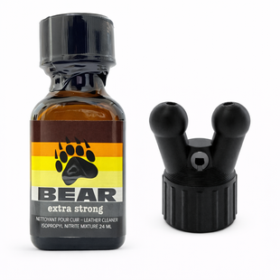 Попперс Bear Extra Strong 24 мл + Двойной сниффер (Black) &mdash; Двойной удар эйфории 213657472665416549864 фото