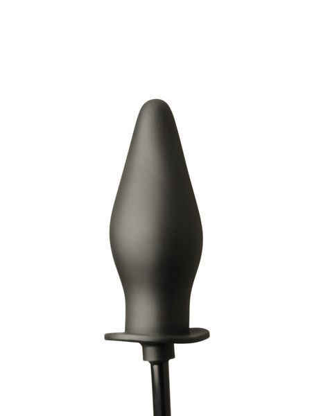 Надувной анальный плаг Inflatable Plug Small &mdash; Латексный расширитель с помпой (Черный) 2136574726541+61+2+62 фото